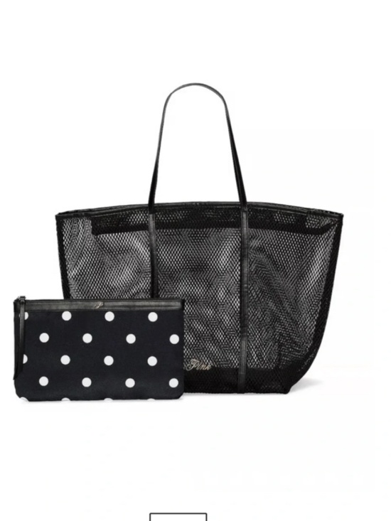 Victoria's Secret Handbags - Victoria's Secret Mesh Tote Bag Black Large NEW